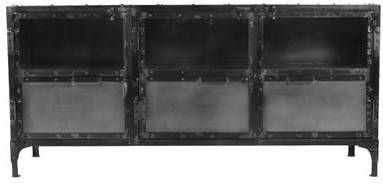 HSM Collection dressoir Brooklyn zwart 150x40x70 cm Leen Bakker