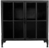 HSM Collection vitrinekastje Manhattan zwart 90x40x90 cm Leen Bakker online kopen