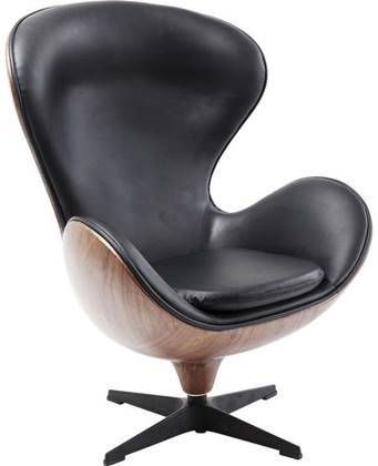 Kare Design Draaifauteuil Lounge Black Walnut