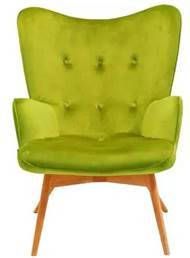 Kare Design Fauteuil Vicky Velvet Groen 92 x 59 x 63