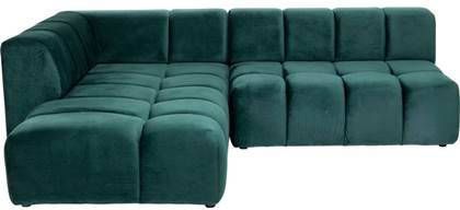 Kare Design Hoekbank Belami Velvet Links Donkergroen