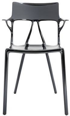 Kartell A.I. Eetkamerstoel Metallic Titanium