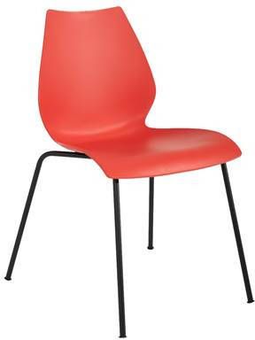 Kartell Maui Bureaustoel Zwart/Purple Red