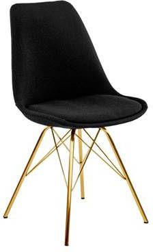 Kick Collection KICK Eetkamerstoel 'Jens' Goud Frame, kleur Zwart