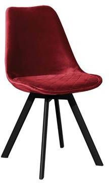 Kick Collection KICK Eetkamerstoel 'Soof' Velvet, kleur Rood