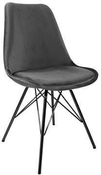 Kick Collection KICK Eetkamerstoel 'Vivien' Zwart Frame, kleur Donkergrijs