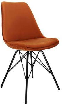 Kick Collection KICK Eetkamerstoel 'Vivien' Zwart Frame, kleur Oranje