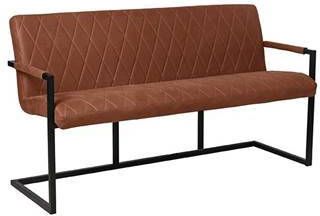 Label51 Eetkamerbank Denmark Cognac Microfiber 155 cm
