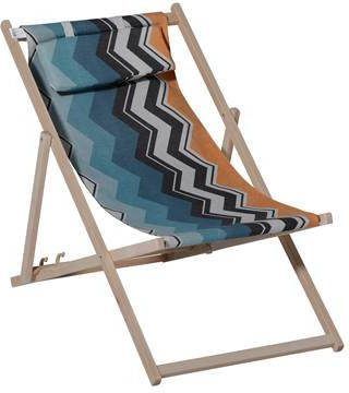 Madison Houten Strandstoel Chris flame Yellow 120x55 Geel