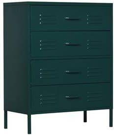 MaximaVida locker ladekast Finn 80 x 40 x 102 cm groen