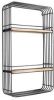 Present Time Decoratieve objecten Wall rack Linea rectangle w. 2 shelves Zwart online kopen