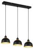 Reality Leuchten Hanglamp Punch, zwart/goud, 3 lamps online kopen