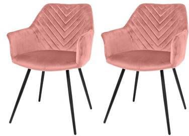 Riverdale Eetkamerstoel 1set/2 Lynn roze 81cm