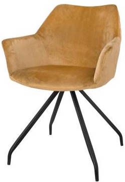 Riverdale Eetkamerstoel Ava caramel 82cm Bruin