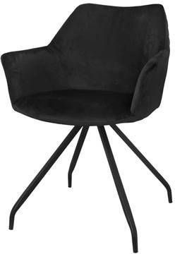 Riverdale Eetkamerstoel Ava zwart 82cm Zwart