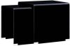 VidaXL 2 delige Salontafelset 42x42x41, 5 cm gehard glas zwart online kopen