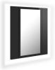 VidaXL Badkamerkast met spiegel en LED 40x12x45 cm hoogglans zwart online kopen