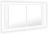 VidaXL Badkamerkast met spiegel en LED 90x12x45 cm wit online kopen
