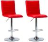 VidaXL Barstoelen 2 st kunstleer rood online kopen