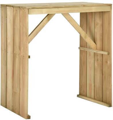 VIDAXL Bartafel 100x60x110 cm geï, mpregneerd grenenhout