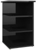 VidaXL Bijzetkast 35x35x55 cm spaanplaat hoogglans zwart online kopen
