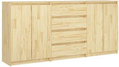 vidaXL Bijzetkasten 3 st massief grenenhout