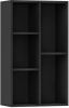 VidaXL Boekenkast/dressoir 50x25x80 cm spaanplaat zwart online kopen