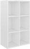 VidaXL Boekenkast/dressoir 66x30x97, 8 cm bewerkt hout hoogglans wit online kopen