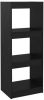 VidaXL Boekenkast/kamerscherm 40x30x103, 5 cm massief grenenhout zwart online kopen