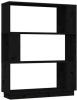 VidaXL Boekenkast/kamerscherm 80x25x101 cm massief grenenhout zwart online kopen