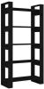VidaXL Boekenkast/kamerscherm 80x35x160 cm massief hout zwart online kopen