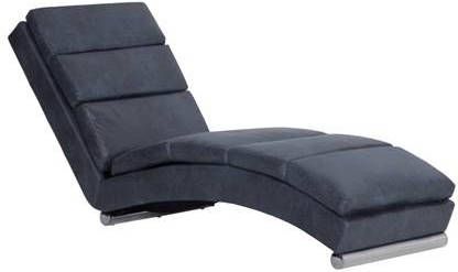VIDAXL Chaise longue kunstsuè, de grijs