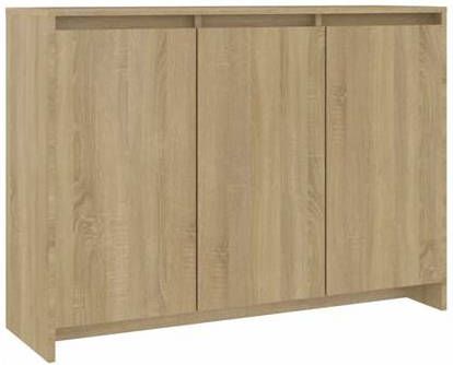 vidaXL Dressoir 102x33x75 cm spaanplaat sonoma eikenkleurig