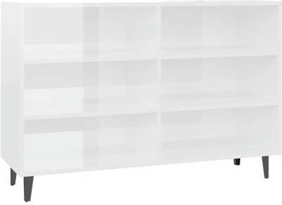 vidaXL Dressoir 103, 5x35x70 cm spaanplaat hoogglans wit