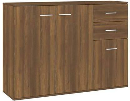 vidaXL Dressoir 105x30x75 cm bewerkt hout bruineikenkleurig