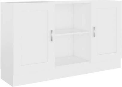 vidaXL Dressoir 120x30, 5x70 cm bewerkt hout wit