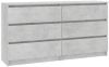 VidaXL Dressoir 140x35x77 cm spaanplaat betongrijs online kopen