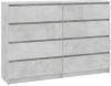 VidaXL Dressoir 140x35x79 cm spaanplaat betongrijs online kopen