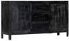 VidaXL Dressoir 147x40x80 cm massief mangohout zwart online kopen