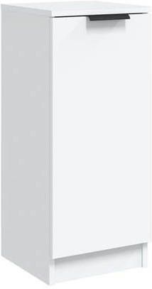 vidaXL Dressoir 30x30x70 cm bewerkt hout wit