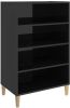 VidaXL Dressoir 57x35x90 cm spaanplaat hoogglans zwart online kopen
