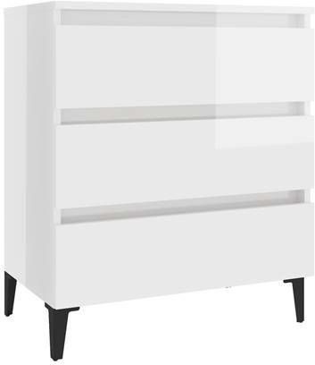 vidaXL Dressoir 60x35x69 cm spaanplaat hoogglans wit