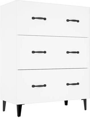 vidaXL Dressoir 69, 5x34x90 cm bewerkt hout wit