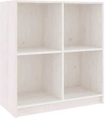 vidaXL Dressoir 70x33x76 cm massief grenenhout wit