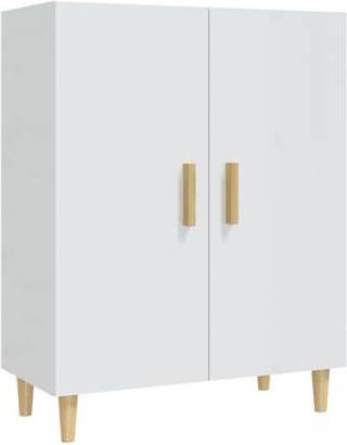vidaXL Dressoir 70x34x90 cm bewerkt hout hoogglans wit