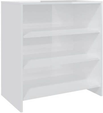 vidaXL Dressoir 70x40, 5x75 cm spaanplaat hoogglans wit