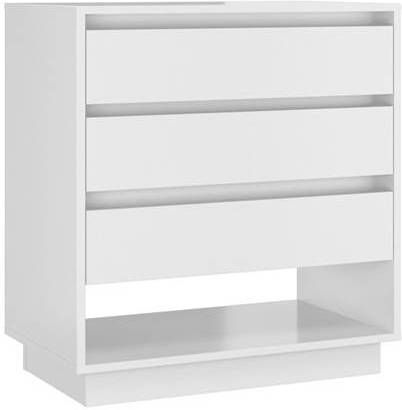 vidaXL Dressoir 70x41x75 cm spaanplaat hoogglans wit