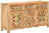 VidaXL Dressoir met keramische tegels 140x40x80 cm massief mangohout online kopen