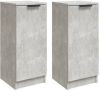 VidaXL Dressoirs 2 st 30x30x70 cm bewerkt hout betongrijs online kopen