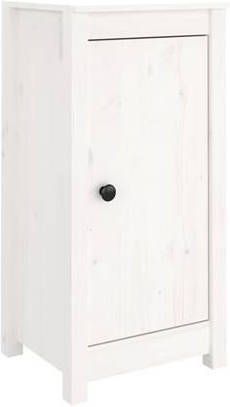 vidaXL Dressoirs 2 st 40x35x80 cm massief grenenhout wit